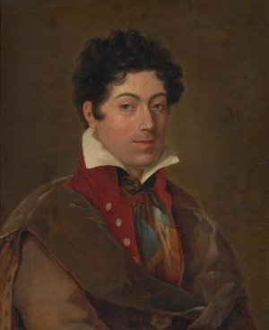 Portrait of a Young Man by Jean Baptiste Joseph Wicar Oil Painting