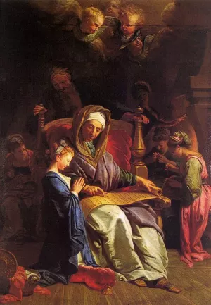 The Education of the Virgin by Jean-Baptiste Jouvenet - Oil Painting Reproduction