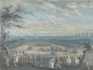 A Review on the Champs de Mars by Jean-Baptiste Le Paon Oil Painting