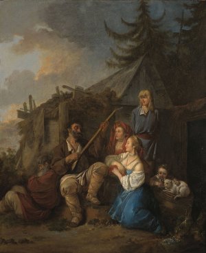 Le Joueur de balalaika by Jean-Baptiste Le Prince Oil Painting
