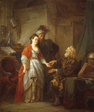 The Fortune Teller by Jean-Baptiste Le Prince Oil Painting