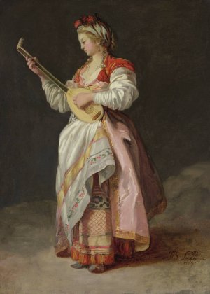 The Musician by Jean-Baptiste Le Prince Oil Painting