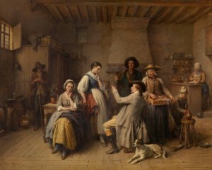 Courtesy by Jean-Baptiste Madou Oil Painting