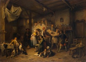 Study by Jean-Baptiste Madou Oil Painting