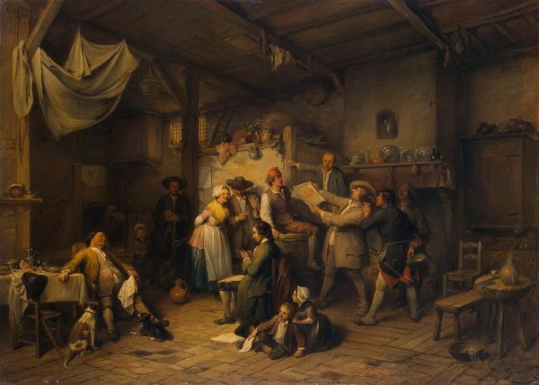 Study by Jean-Baptiste Madou - Hand-Painted Oil Painting Reproduction