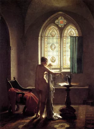 Gothic Bathroom by Jean-Baptiste Mallet Oil Painting