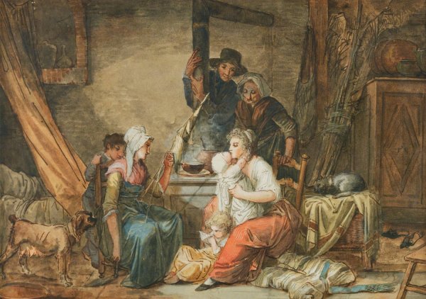 Main Product Photo of Interior Scene Painting by Jean-Baptiste Mallet