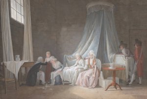 Madame Royale Cared for by Doctor Brunier, January 24, 1793 by Jean-Baptiste Mallet Oil Painting