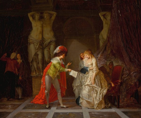 Main Product Photo of The Letter Painting by Jean-Baptiste Mallet