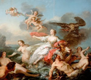 The Abduction of Europa by Jean Baptiste Marie Pierre Oil Painting
