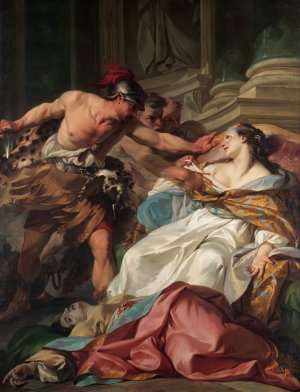 The Death of Harmonia by Jean Baptiste Marie Pierre Oil Painting