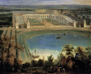 View of the Orangerie Detail by Jean-Baptiste Martin Oil Painting