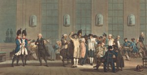 Caffee Des Patriotes - A Patriot's Coffee House by Jean-Baptiste Morret Oil Painting