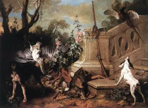 Dead Roe by Jean-Baptiste Oudry - Oil Painting Reproduction