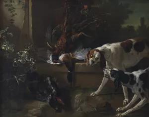 Hounds with Wild-Fowl and Game by Jean-Baptiste Oudry Oil Painting