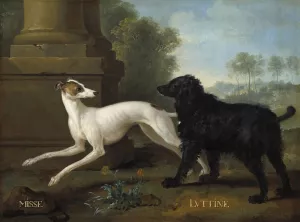 Misse and Luttine by Jean-Baptiste Oudry Oil Painting