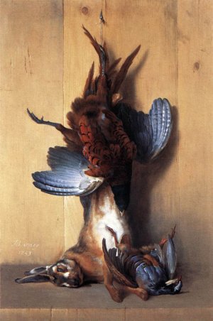 Still-Life with Pheasant by Jean-Baptiste Oudry Oil Painting