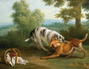 The Dog Carriyng his Dinner To His Master by Jean-Baptiste Oudry Oil Painting