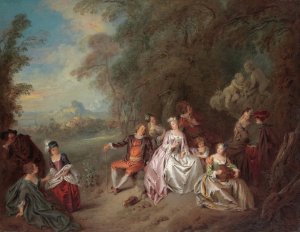 Concert Champetre Oil painting by Jean-Baptiste Pater