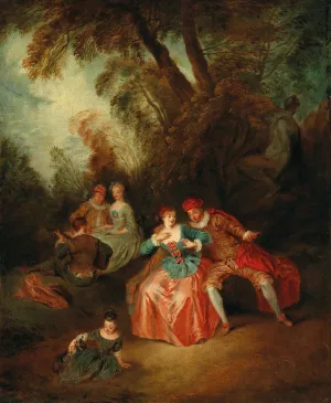 Fete Champetre by Jean Baptiste Pater Fete Champetre by Jean Baptiste Pater Oil Painting