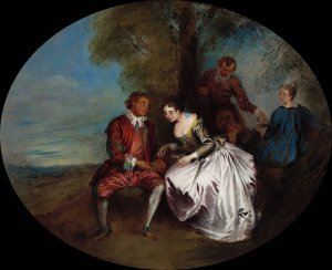 Le Denicheur de moineaux Oil painting by Jean-Baptiste Pater