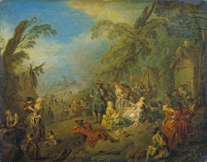 Les Vivandieres de Brest by Jean-Baptiste Pater Oil Painting