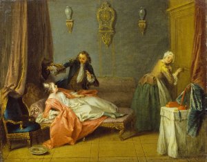 The Boudoir by Jean-Baptiste Pater Oil Painting