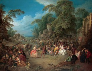The Fair at Bezons Oil painting by Jean-Baptiste Pater