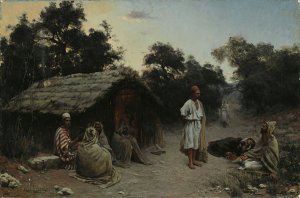 An Arab Encampment by Jean Baptiste Paul Lazerges Oil Painting