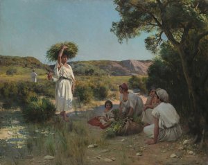 Gleaners Resting in the Shade by Jean Baptiste Paul Lazerges Oil Painting