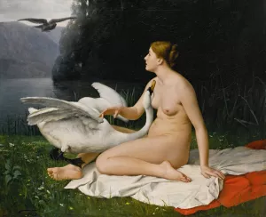Leda and the swan by Jean Baptiste Paul Lazerges Leda and the swan by Jean Baptiste Paul Lazerges Oil Painting