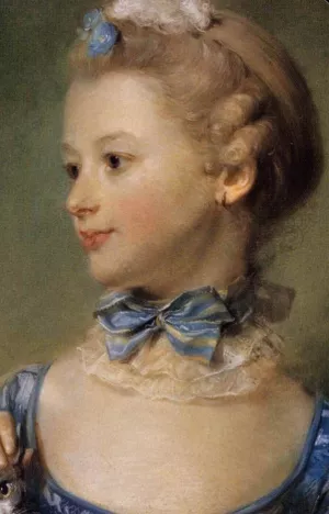 Madmoiselle Huquier by Jean-Baptiste Perronneau Oil Painting