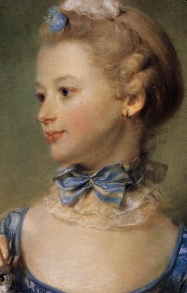 Madmoiselle Huquier by Jean-Baptiste Perronneau - Hand-Painted Oil Painting Reproduction