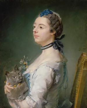 Magdaleine Pinceloup de la Grange, nee de Parseval by Jean-Baptiste Perronneau Oil Painting