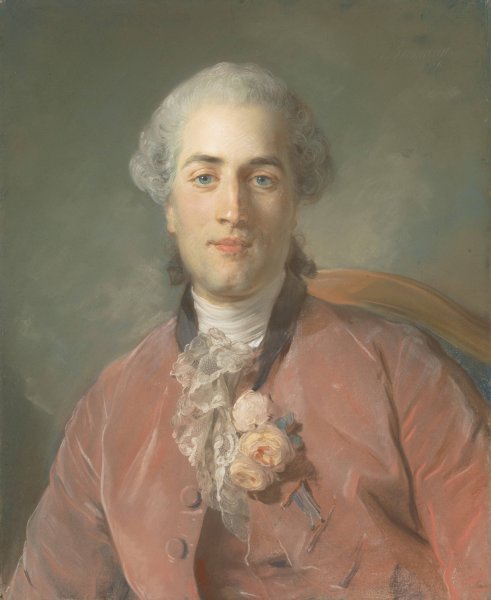 Olivier Journu  by Jean-Baptiste Perronneau - Hand-Painted Oil Painting Reproduction