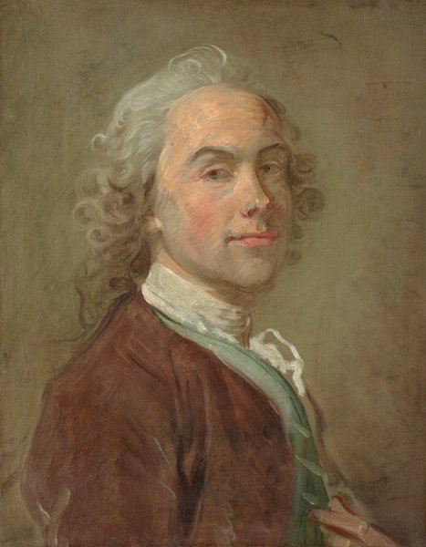 Portrait of a Gentleman  by Jean-Baptiste Perronneau - Hand-Painted Oil Painting Reproduction