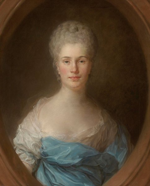 Portrait Of A Woman  by Jean-Baptiste Perronneau - Hand-Painted Oil Painting Reproduction