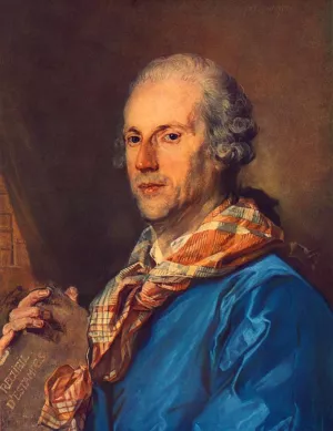Portrait of Charles le Normant du Coudray by Jean-Baptiste Perronneau Oil Painting