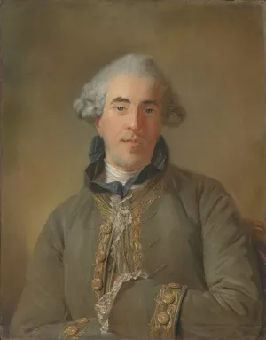 Portrait of Theophile Van Robais by Jean-Baptiste Perronneau Oil Painting