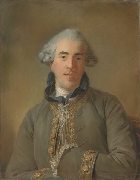 Portrait of Theophile Van Robais  by Jean-Baptiste Perronneau - Hand-Painted Oil Painting Reproduction