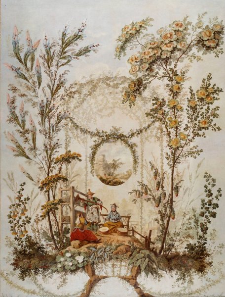 Chinoiserie  by Jean-Baptiste Pillement - Hand-Painted Oil Painting Reproduction