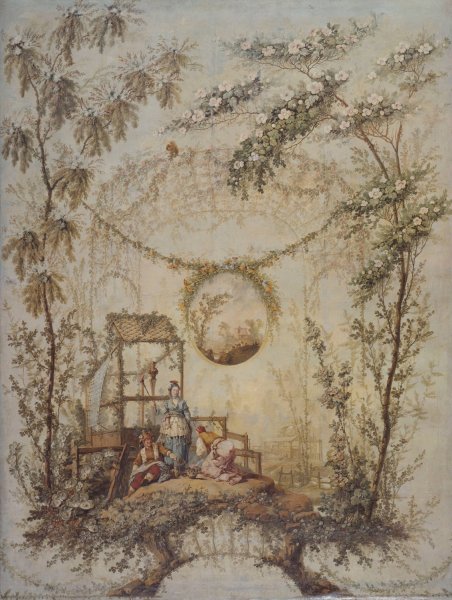 Chinoiserie  by Jean-Baptiste Pillement - Hand-Painted Oil Painting Reproduction