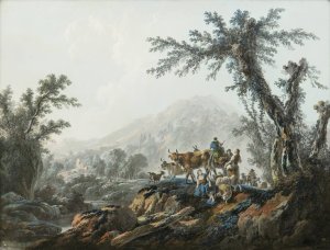 Pastoral Landscape by Jean-Baptiste Pillement Oil Painting