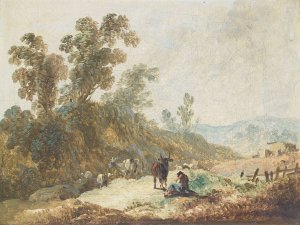 Paysage montagneux by Jean-Baptiste Pillement Oil Painting