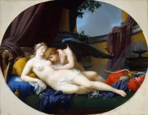 Cupid and Psyche by Jean-Baptiste Regnault Oil Painting