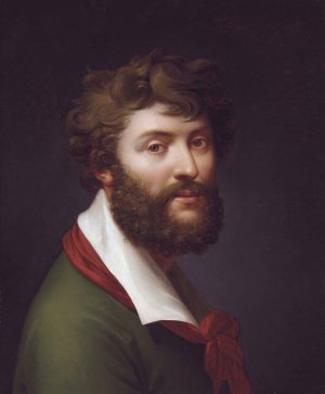 Self-Portrait by Jean-Baptiste Regnault Oil Painting