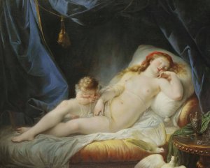 Sleeping Venus by Jean-Baptiste Regnault Oil Painting