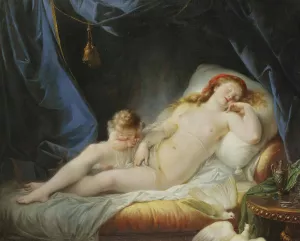 Sleeping Venus by Jean-Baptiste Regnault Oil Painting