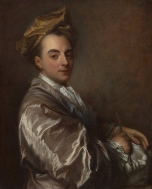 Portrait of a Sculptor by Jean-Baptiste Santerre Oil Painting