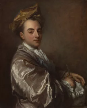 Portrait of a Sculptor by Jean-Baptiste Santerre Oil Painting